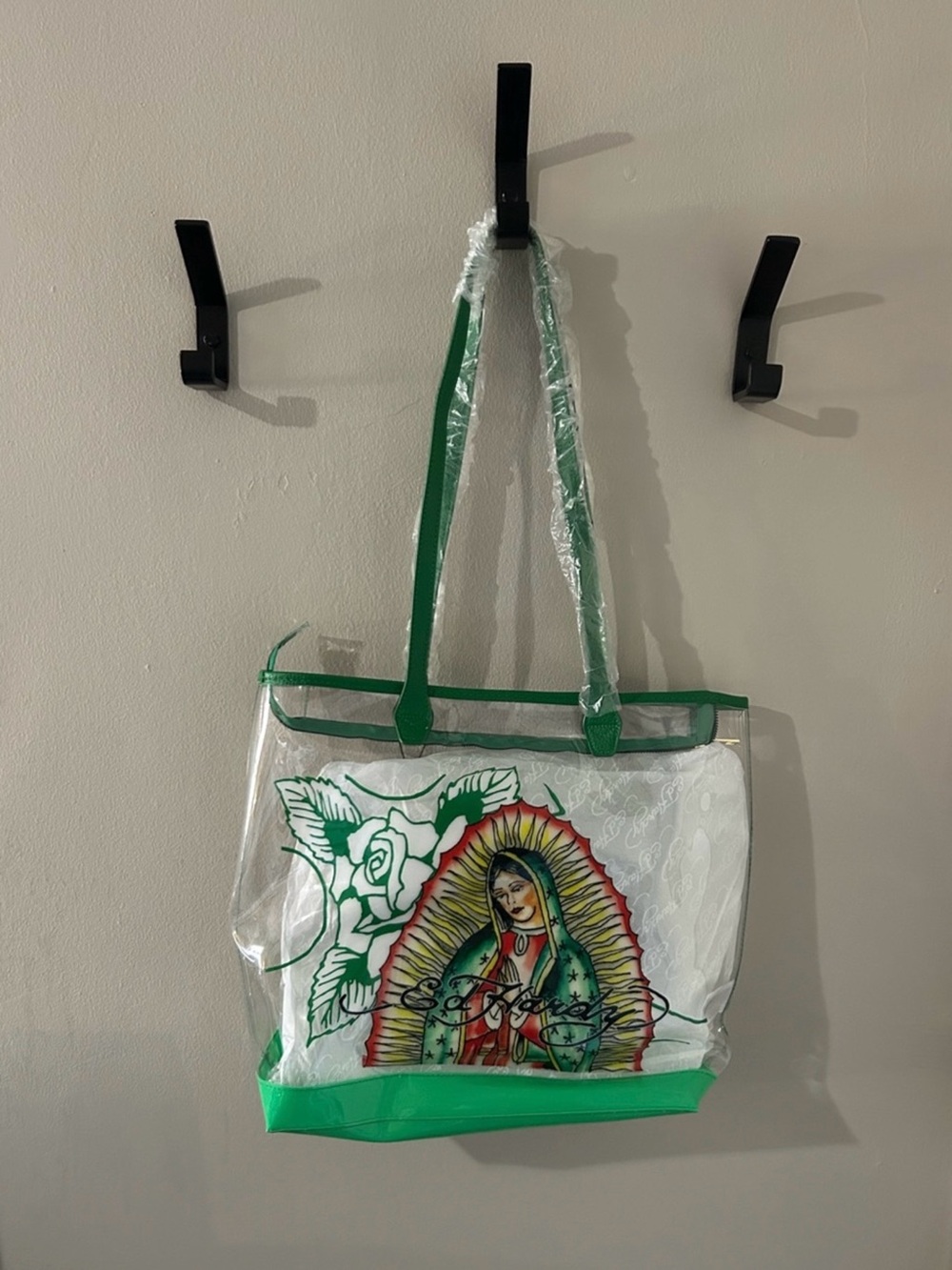 Ed Hardy Guadalupe PVC Satchel - Iconic Y2K Aesthetic